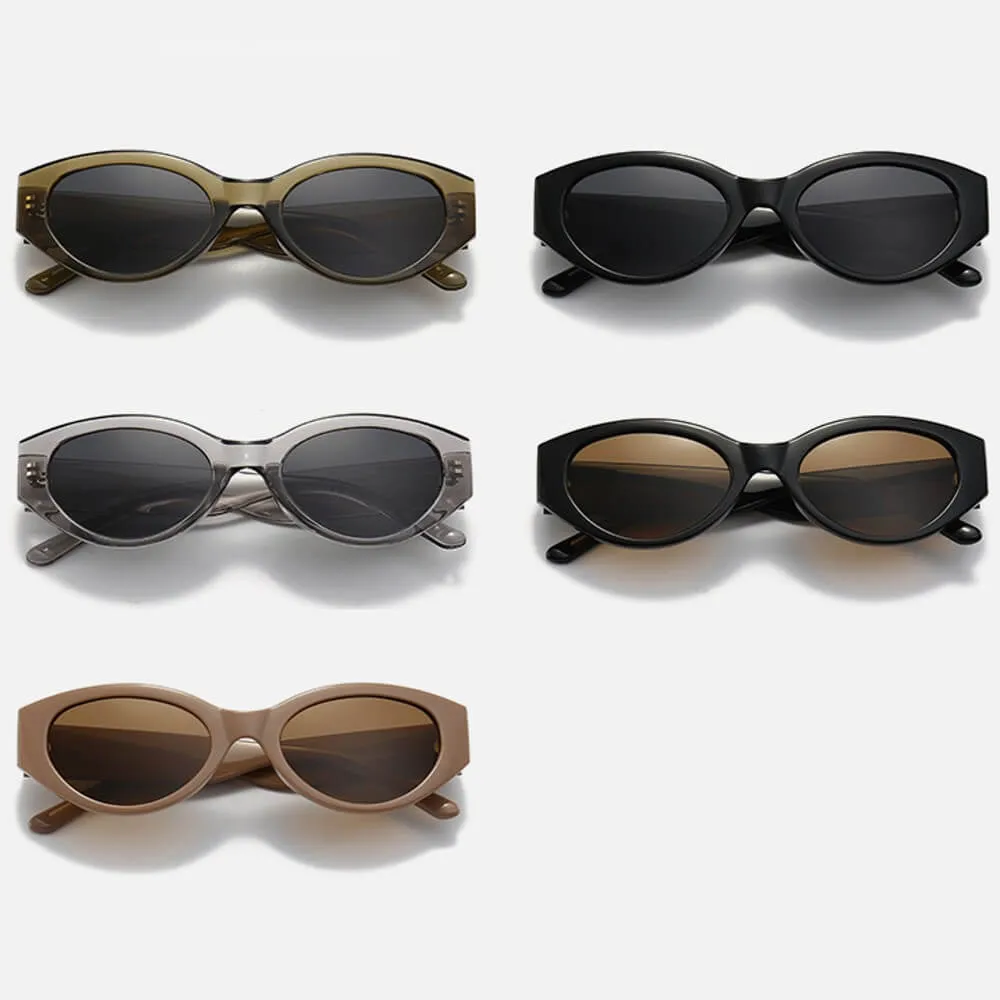 Rectangle Polarized Sunglasses Retro Square Frame UV400 Protection for Women