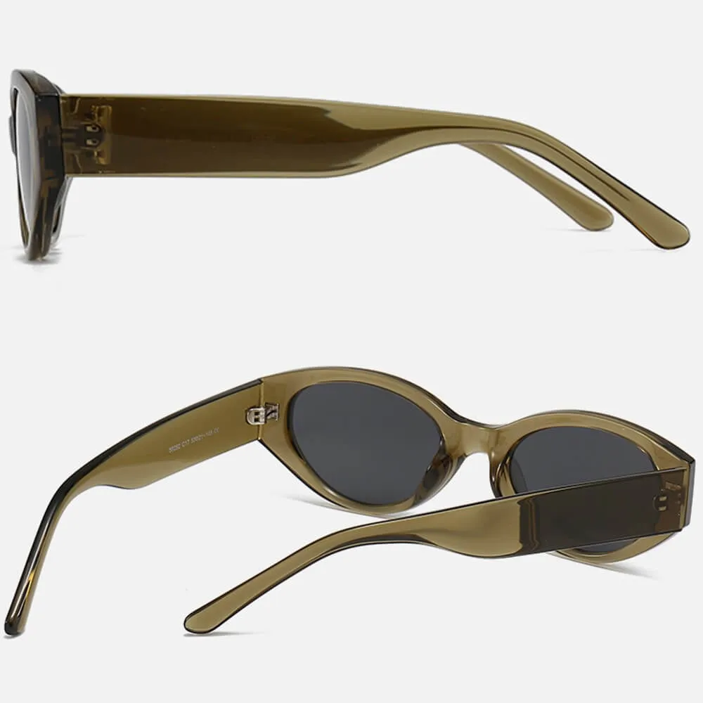 Rectangle Polarized Sunglasses Retro Square Frame UV400 Protection for Women