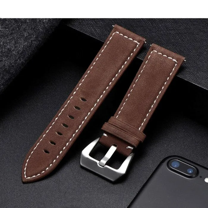Retro Leather Straps Compatible with the Garmin Vivoactive 5
