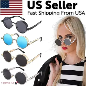 Retro Round Polarized Sunglasses