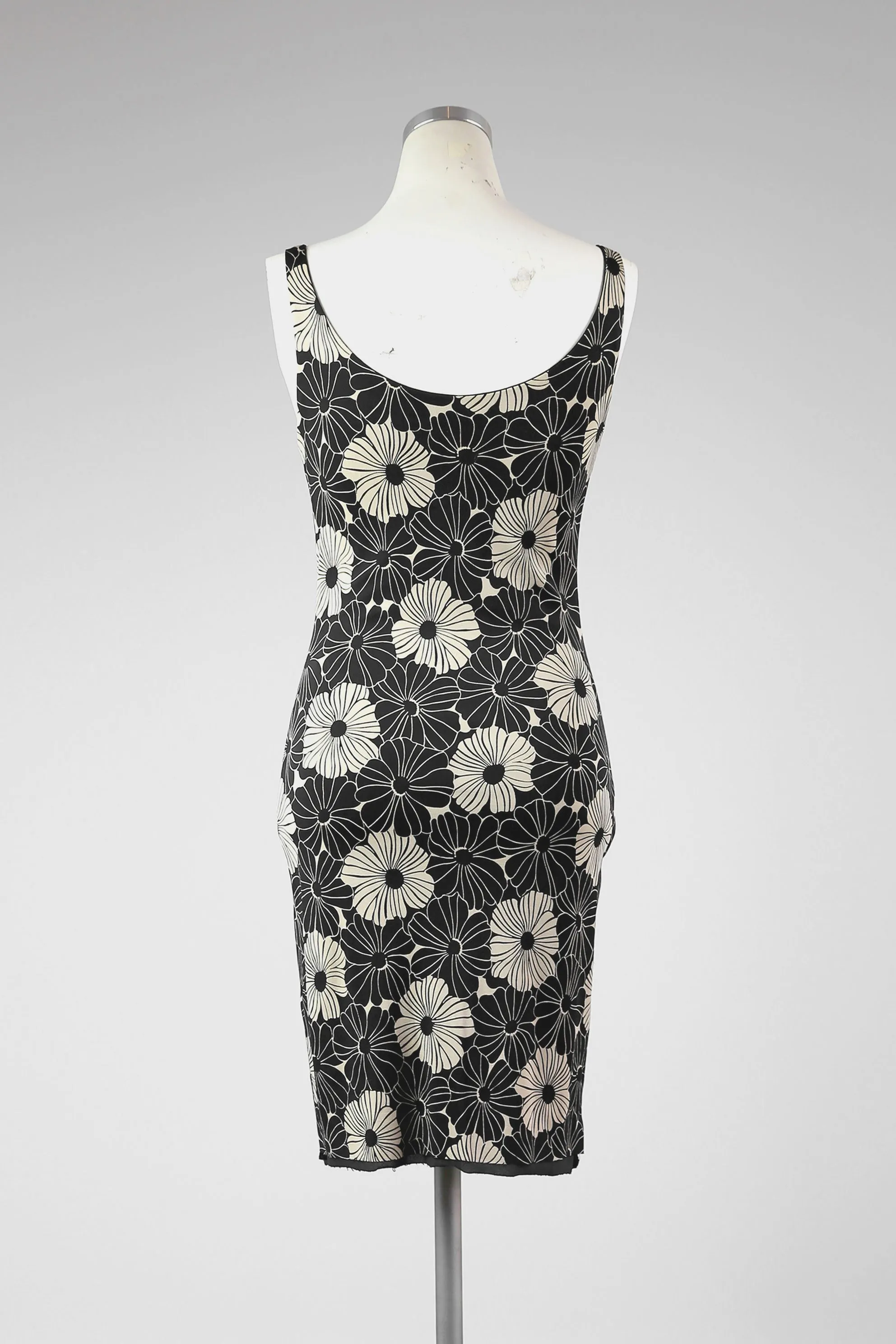 Reversible Floral Print Silk Jersey Dress