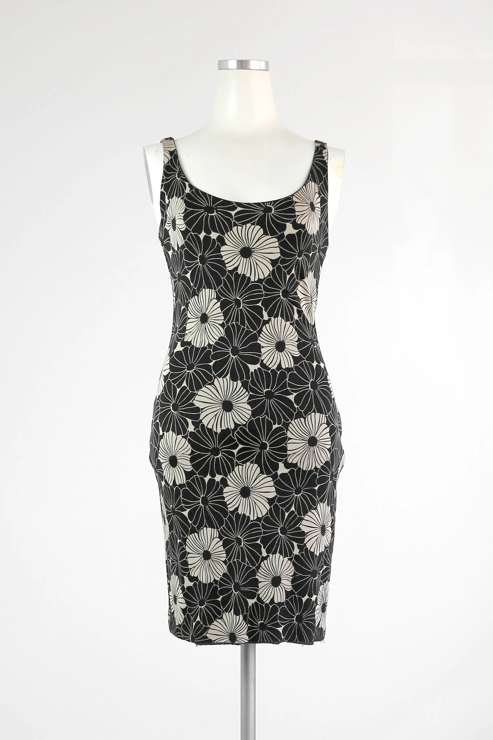 Reversible Floral Print Silk Jersey Dress