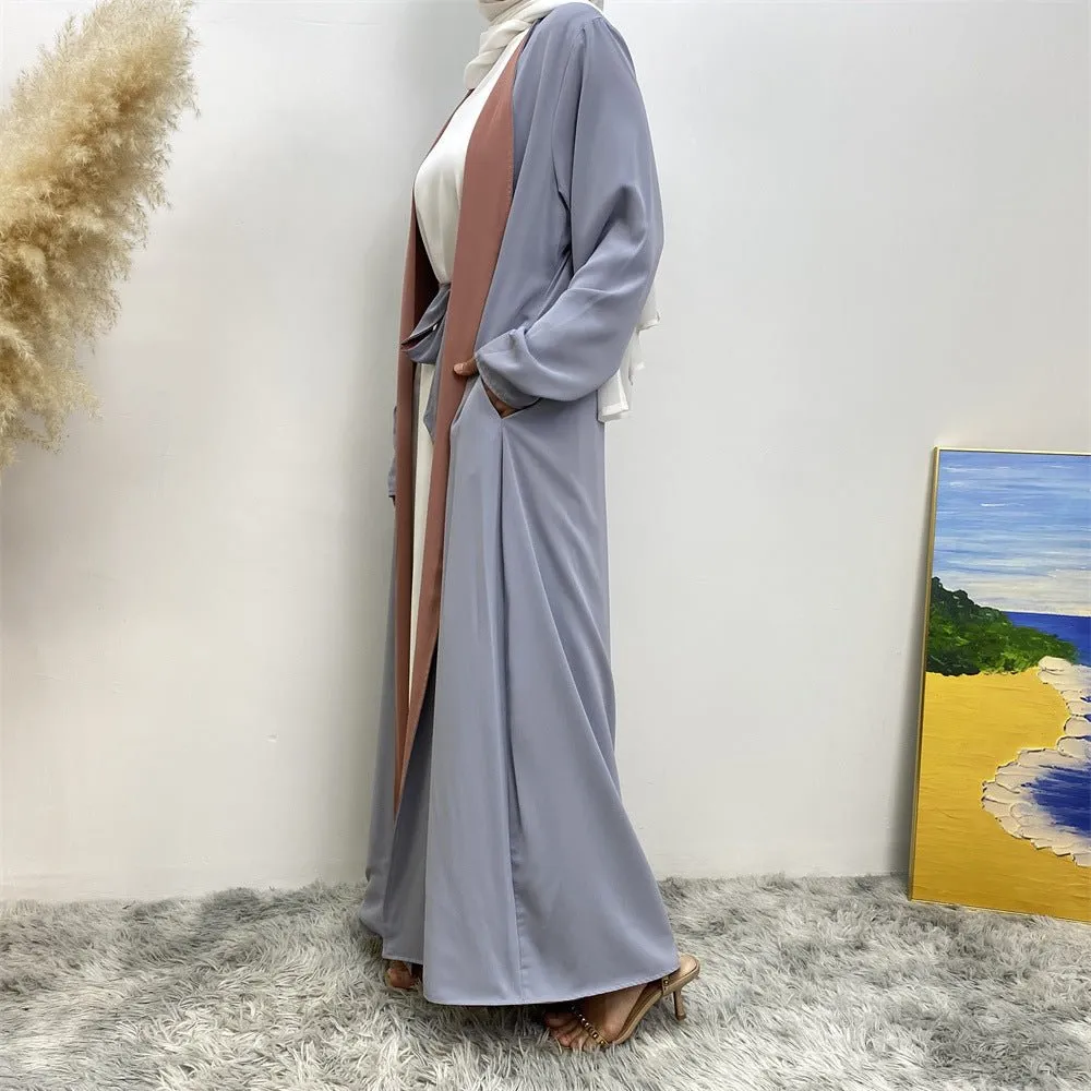 Reversible Open Abaya with Pockets (MOA110)