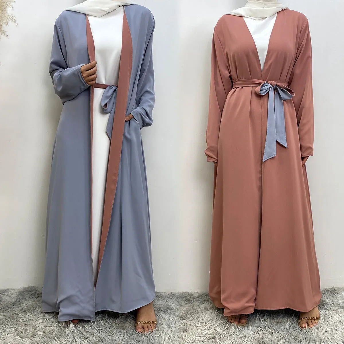Reversible Open Abaya with Pockets (MOA110)