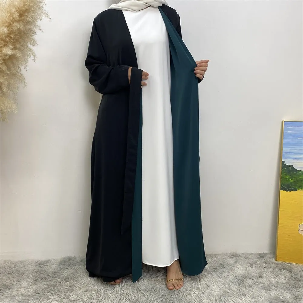 Reversible Open Abaya with Pockets (MOA110)