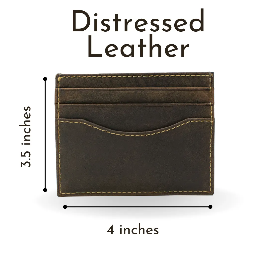 Roan Mountain Distressed Leather Belt and Wallet Set by Nickel Smart®
