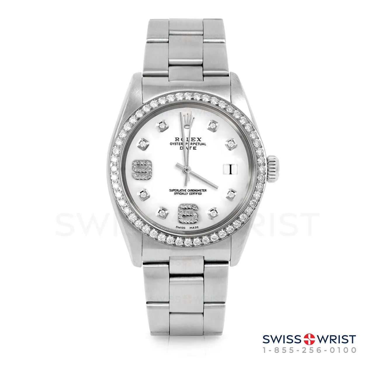 Rolex Date 34mm | 1500-SS-WHT-8DA69-BDS-OYS