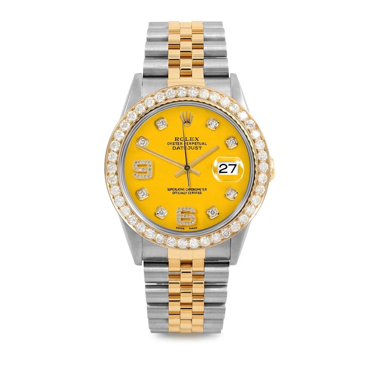 Rolex Datejust 36mm | 16233-YLW-8DA69-25CT-JBL