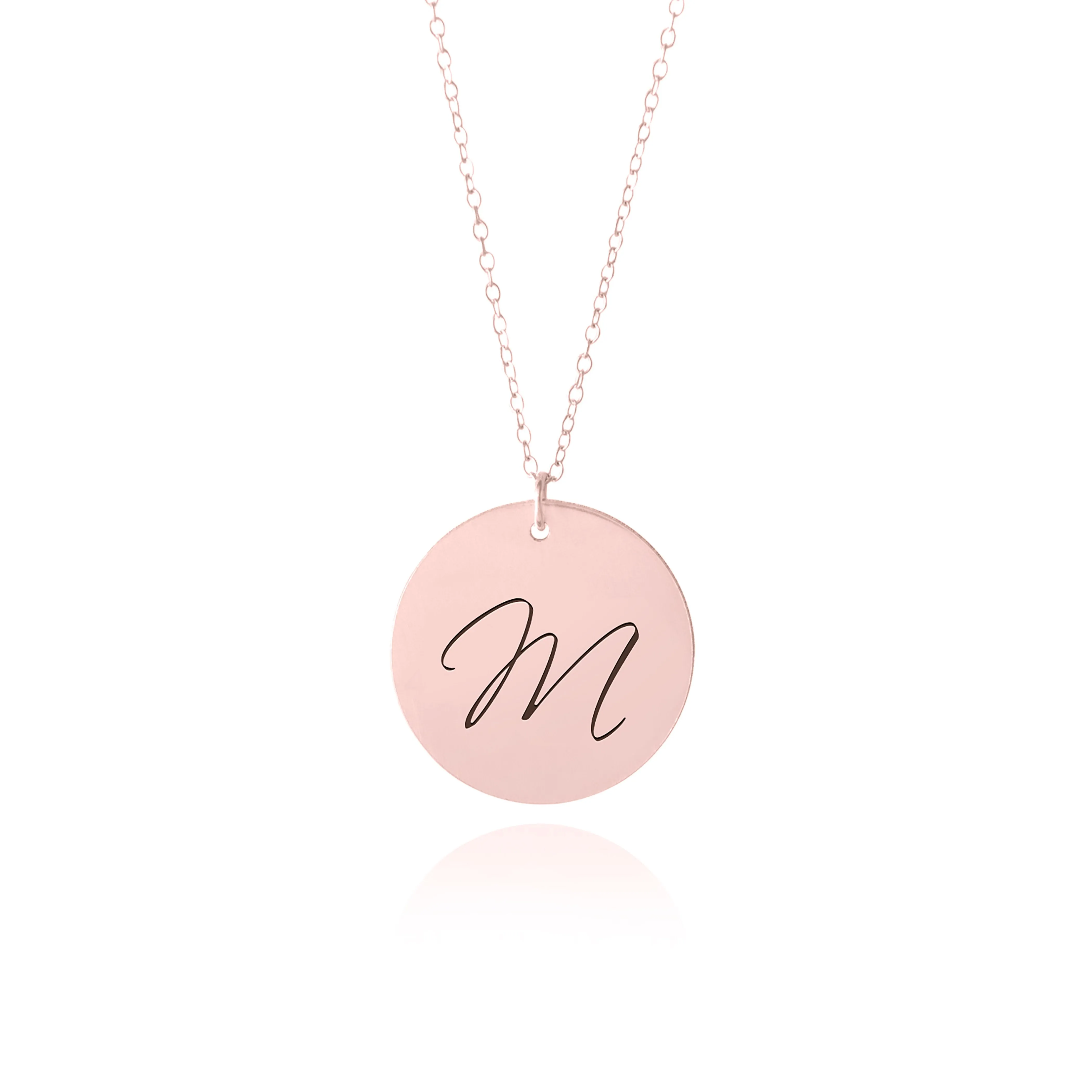 Rose Gold Initial Necklace