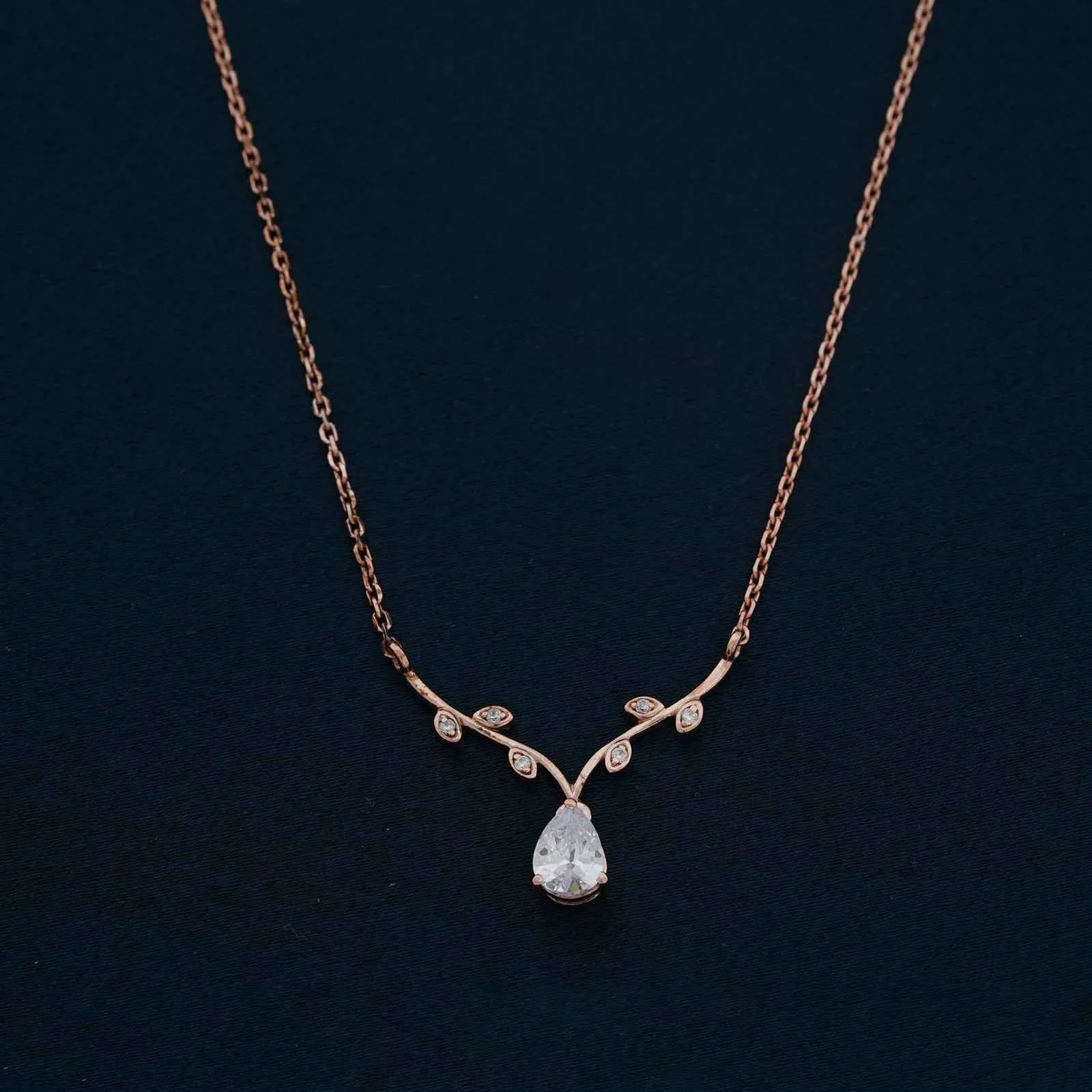 Rose Gold Italian Link Chain Necklace