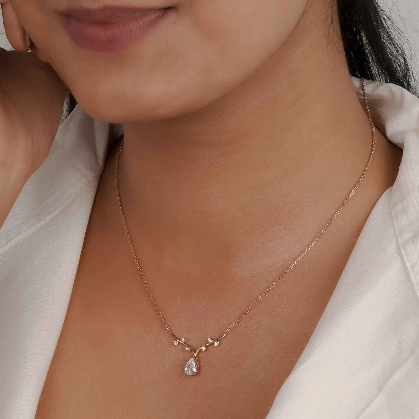 Rose Gold Italian Link Chain Necklace