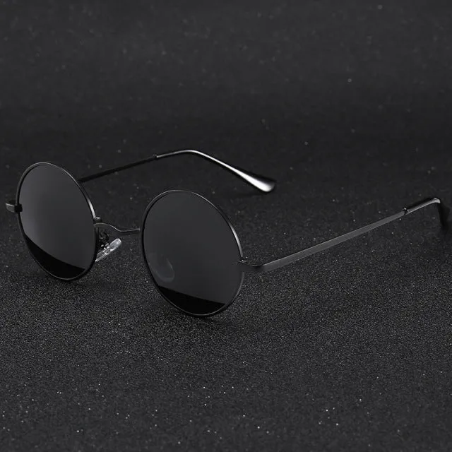 Round Frame Men Retro Sunglasses