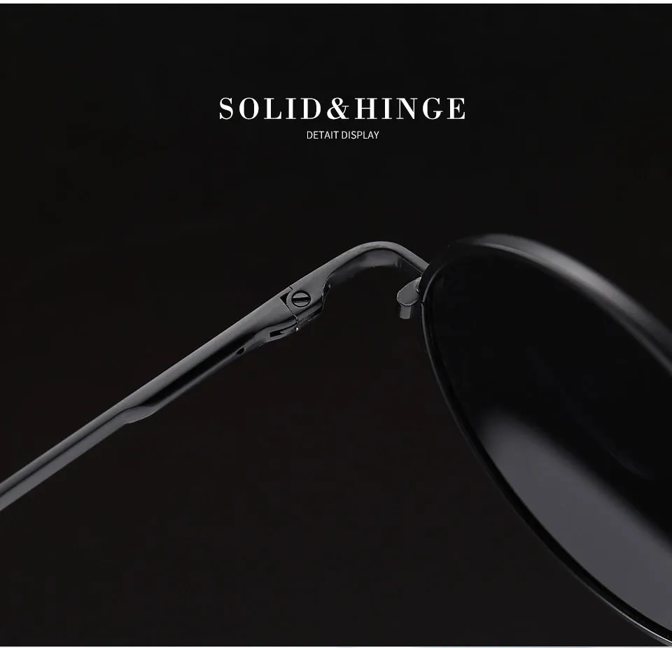 Round Frame Men Retro Sunglasses
