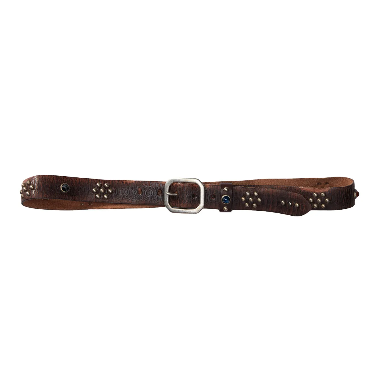RRL by Ralph Lauren Studded Leather Belt Vintage Black