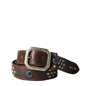 RRL by Ralph Lauren Studded Leather Belt Vintage Black