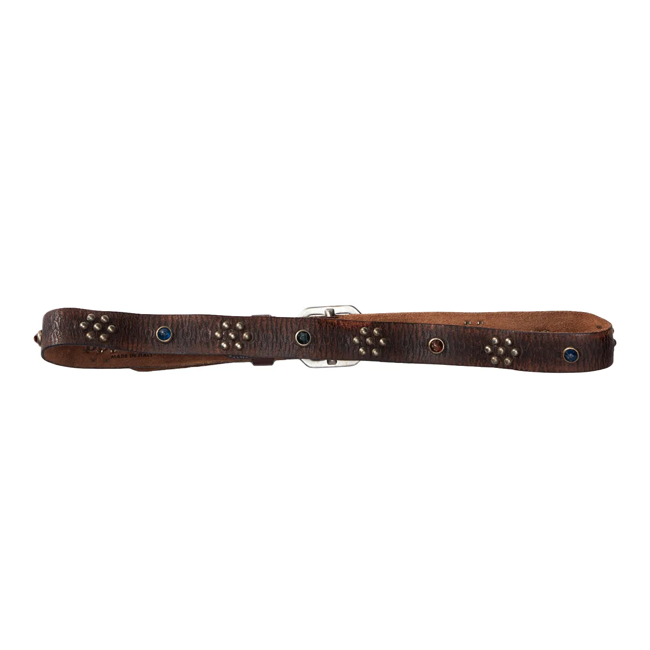 RRL by Ralph Lauren Studded Leather Belt Vintage Black
