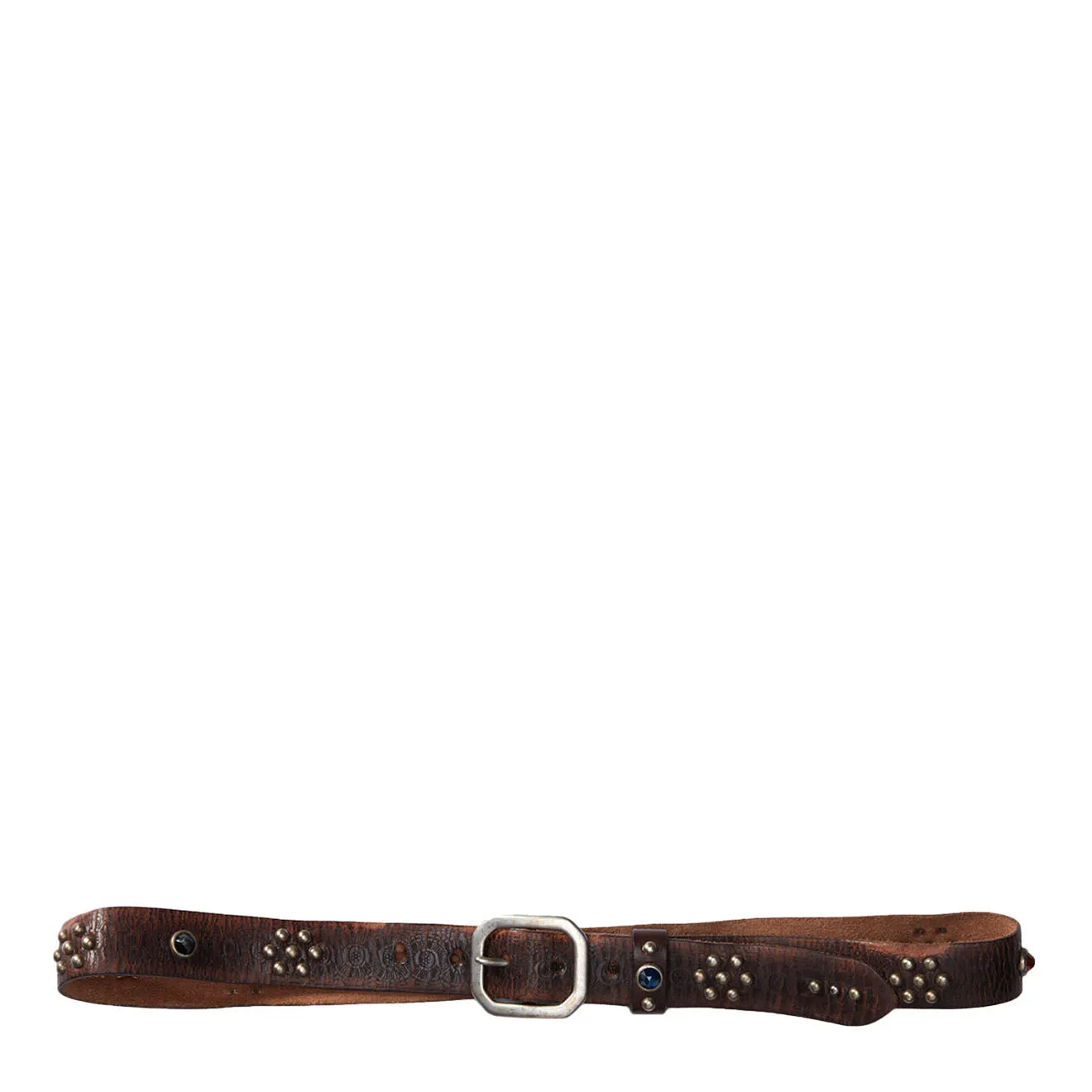 RRL by Ralph Lauren Studded Leather Belt Vintage Black