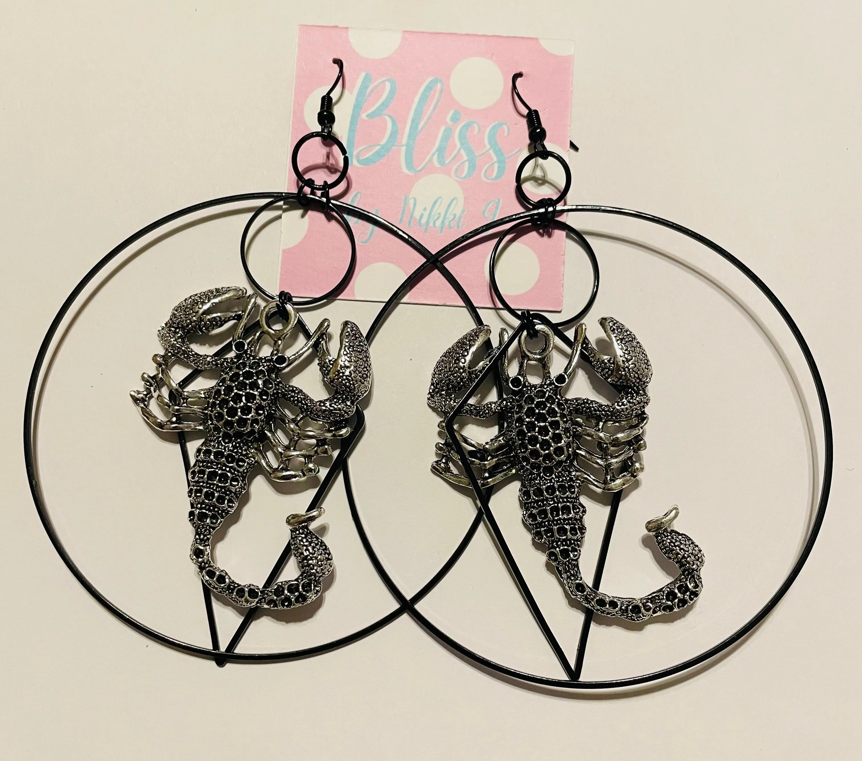 Scorpion Geometric Hoop Statement Earrings
