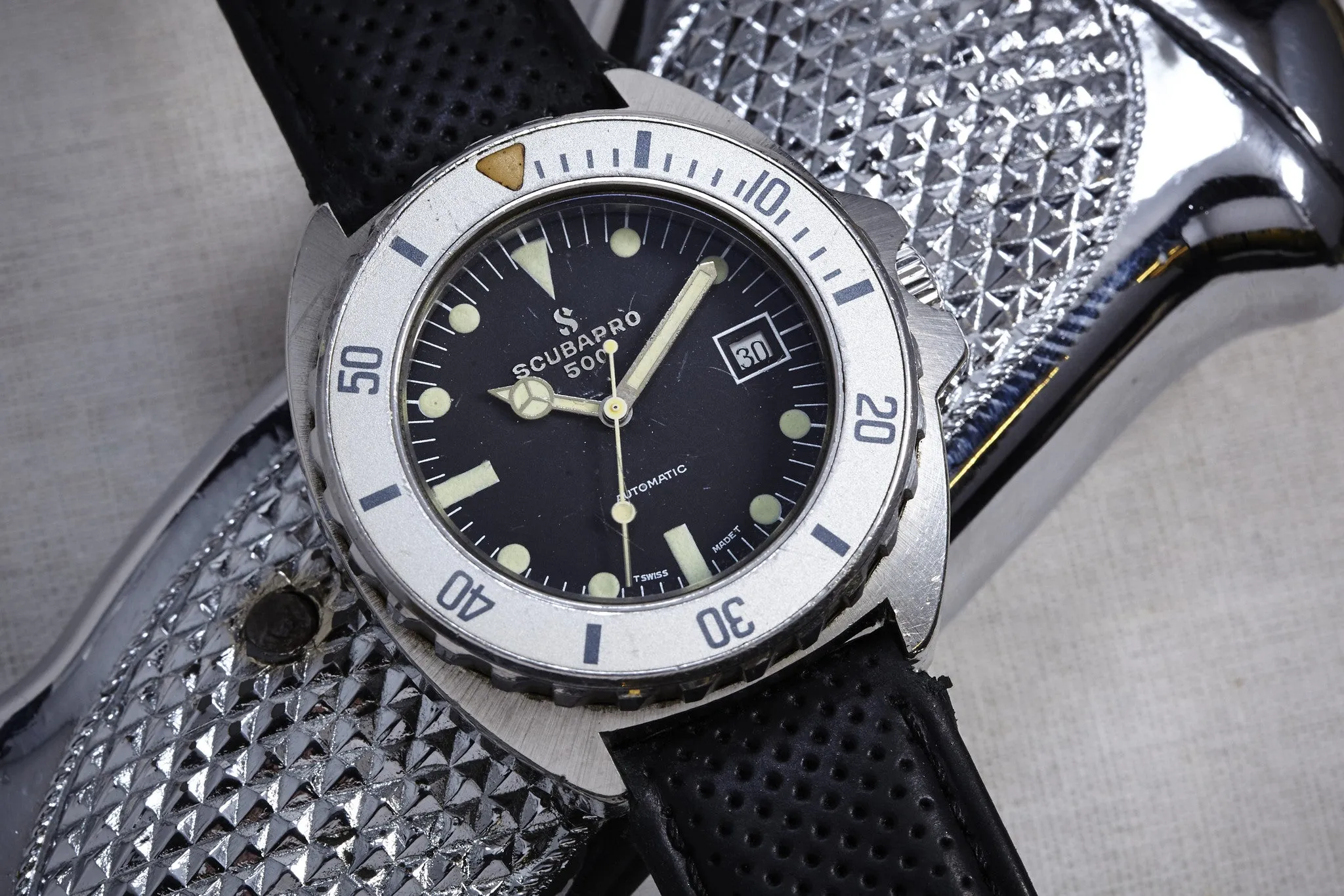 Scubapro 500 Silver Bezel