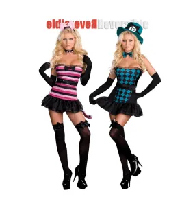 Sexy Mad About You Cat Hatter Reversible Costume Adult