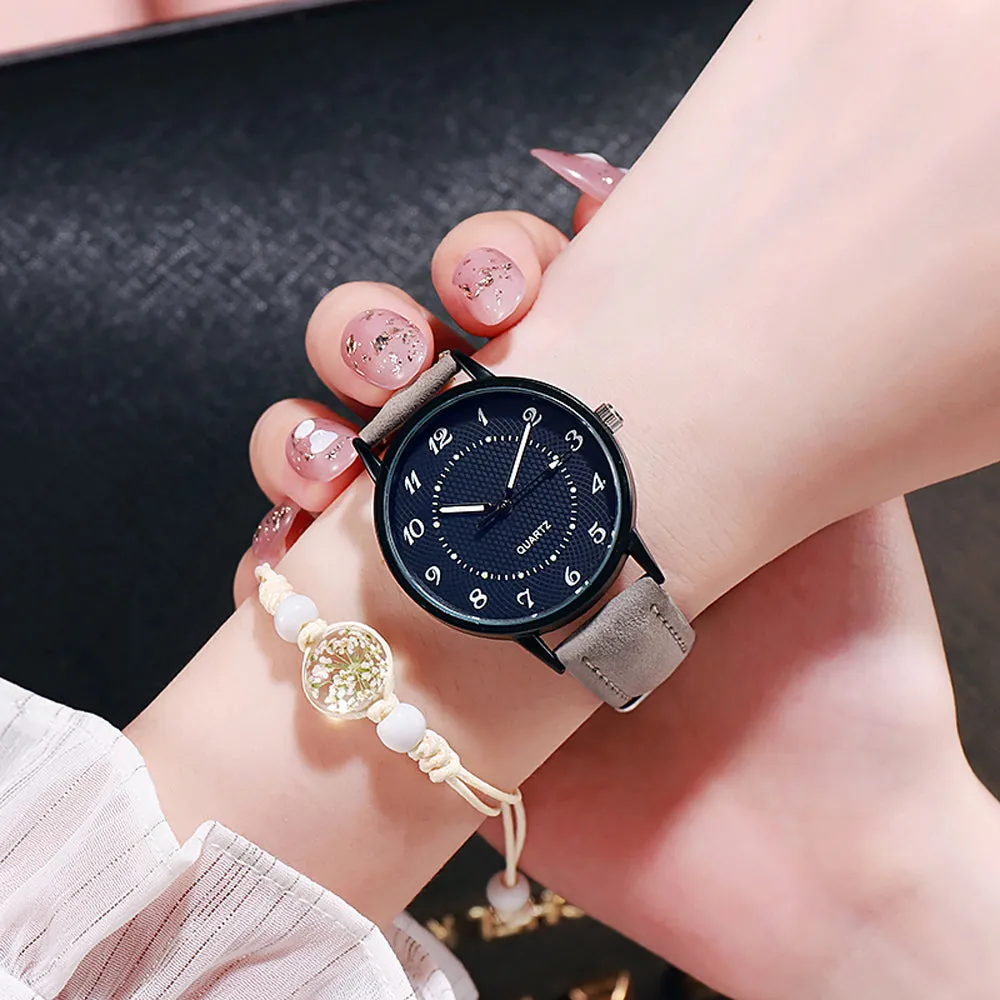 Sidiou Group Classic Women's Casual Quartz Leather Band Strap Watch Round Analog Clock Wrist Watches Luminous Hands Wrist Waterproof Dress Watch