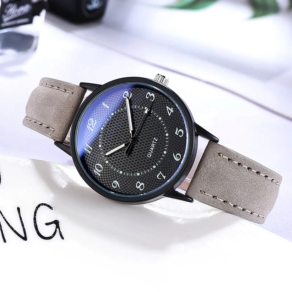 Sidiou Group Classic Women's Casual Quartz Leather Band Strap Watch Round Analog Clock Wrist Watches Luminous Hands Wrist Waterproof Dress Watch