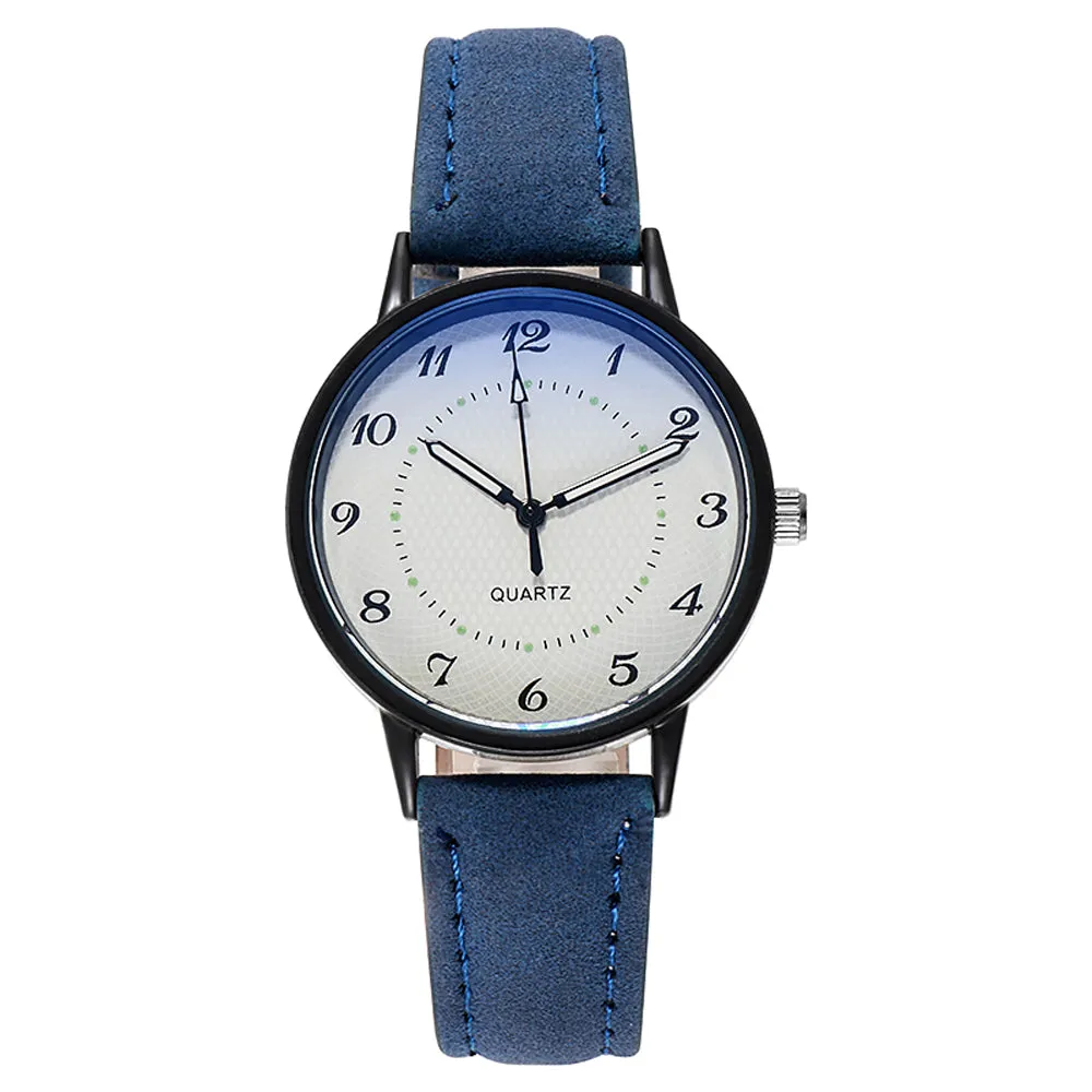 Sidiou Group Classic Women's Casual Quartz Leather Band Strap Watch Round Analog Clock Wrist Watches Luminous Hands Wrist Waterproof Dress Watch