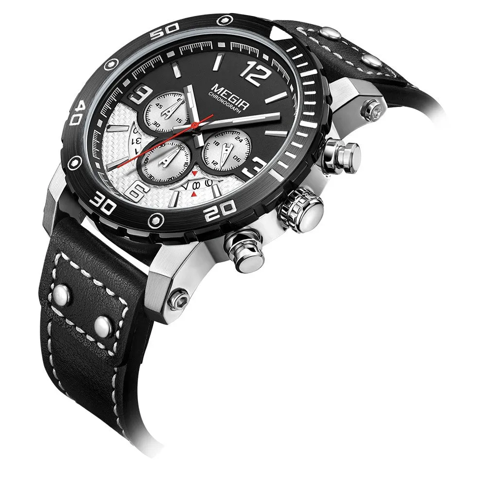 Sidiou Group Men Watch Leather Band  Quartz Movement  Watch Male Watch  Casual Watch