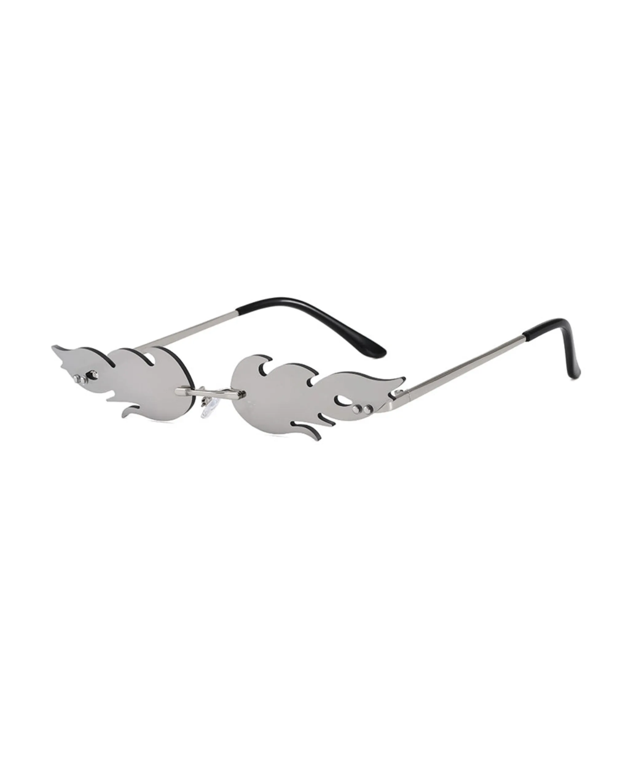 Silver Fashion Flame Glasses