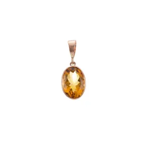 Simon Alexander 9k Rose Gold Citrine Oval Pendant
