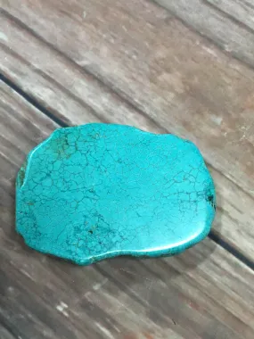 Single Turquoise Slab Belt Buckle