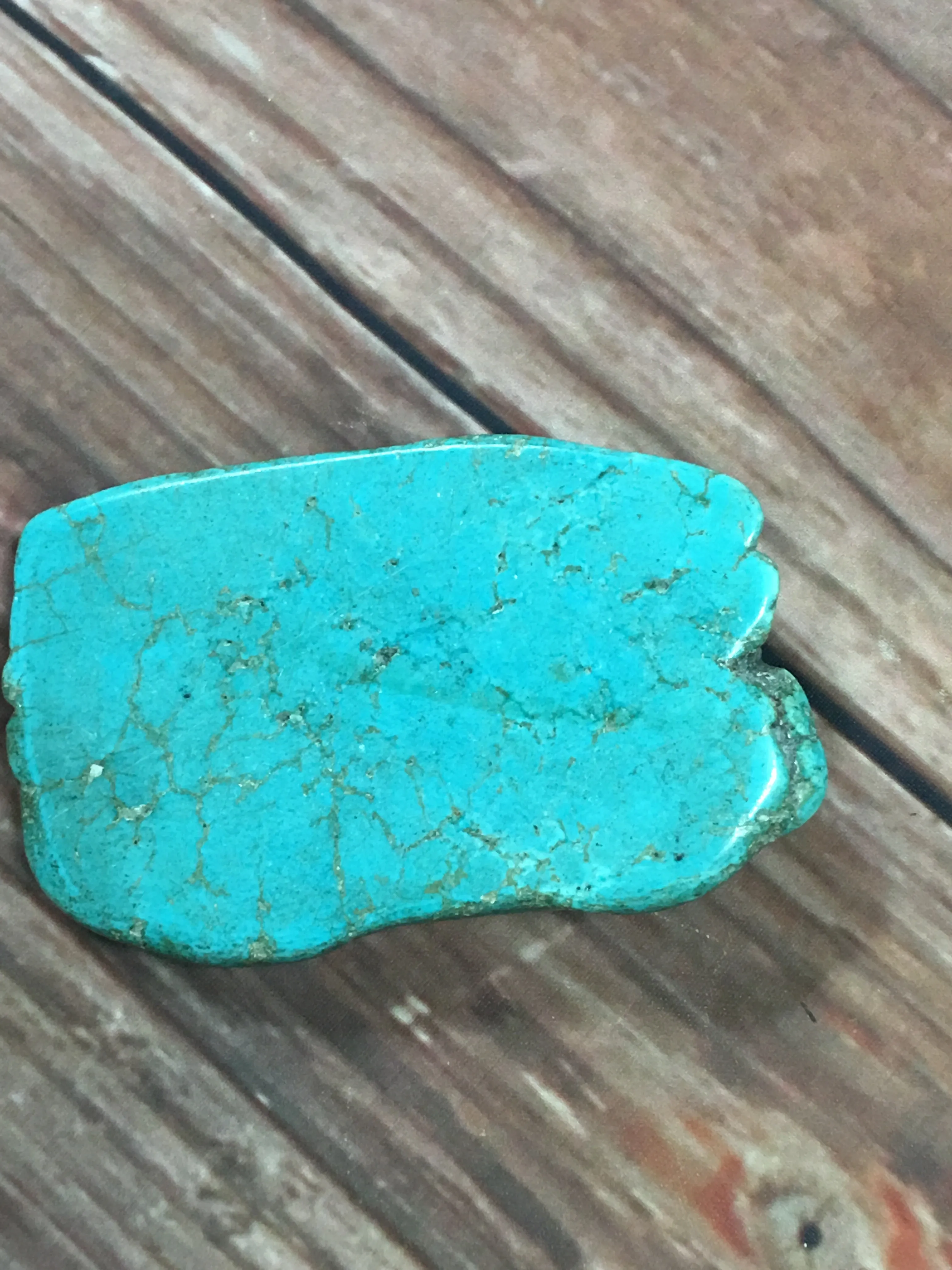 Single Turquoise Slab Belt Buckle