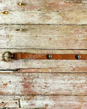 Skinny Cross Belt in Chestnut #4417
