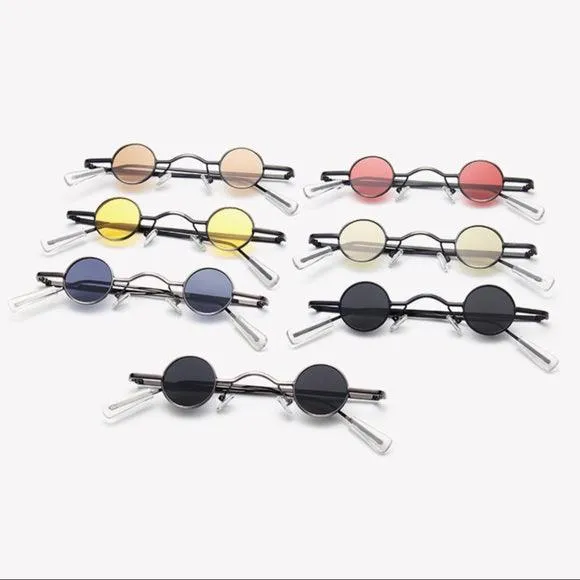 Small Round Yellow Lens Sunglasses