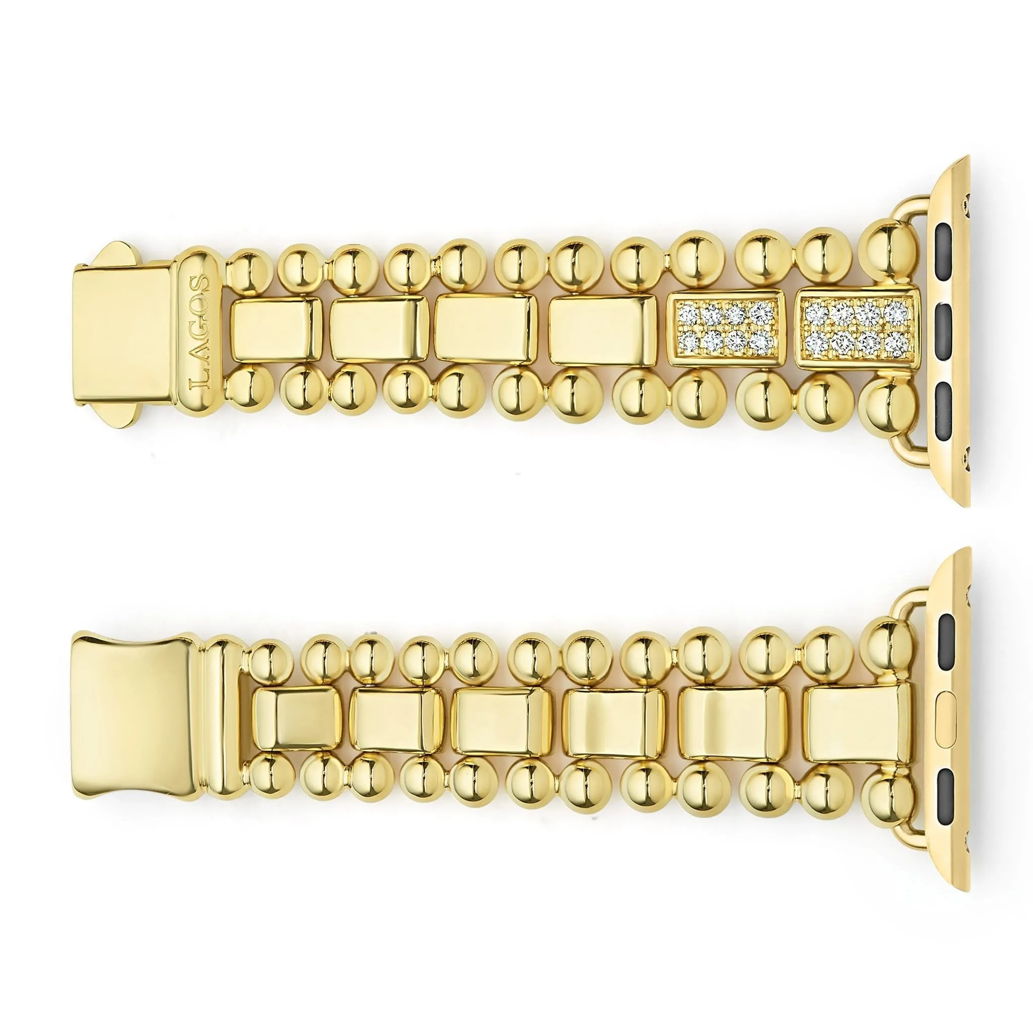 Smart Caviar 18K Gold Half Diamond Watch Bracelet-38-45mm