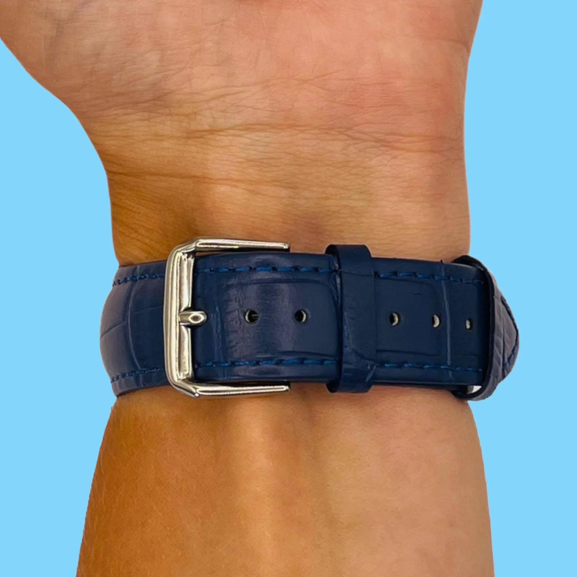 Snakeskin Leather Watch Straps Compatible with the Garmin Forerunner 165
