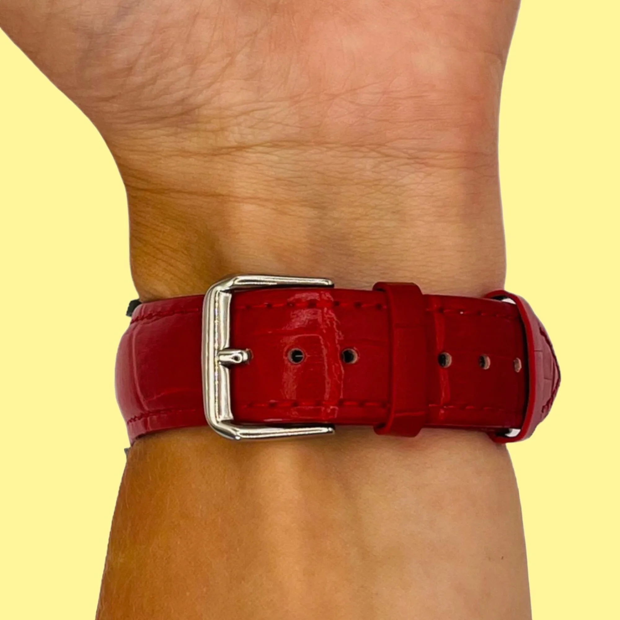 Snakeskin Leather Watch Straps Compatible with the Garmin Forerunner 165