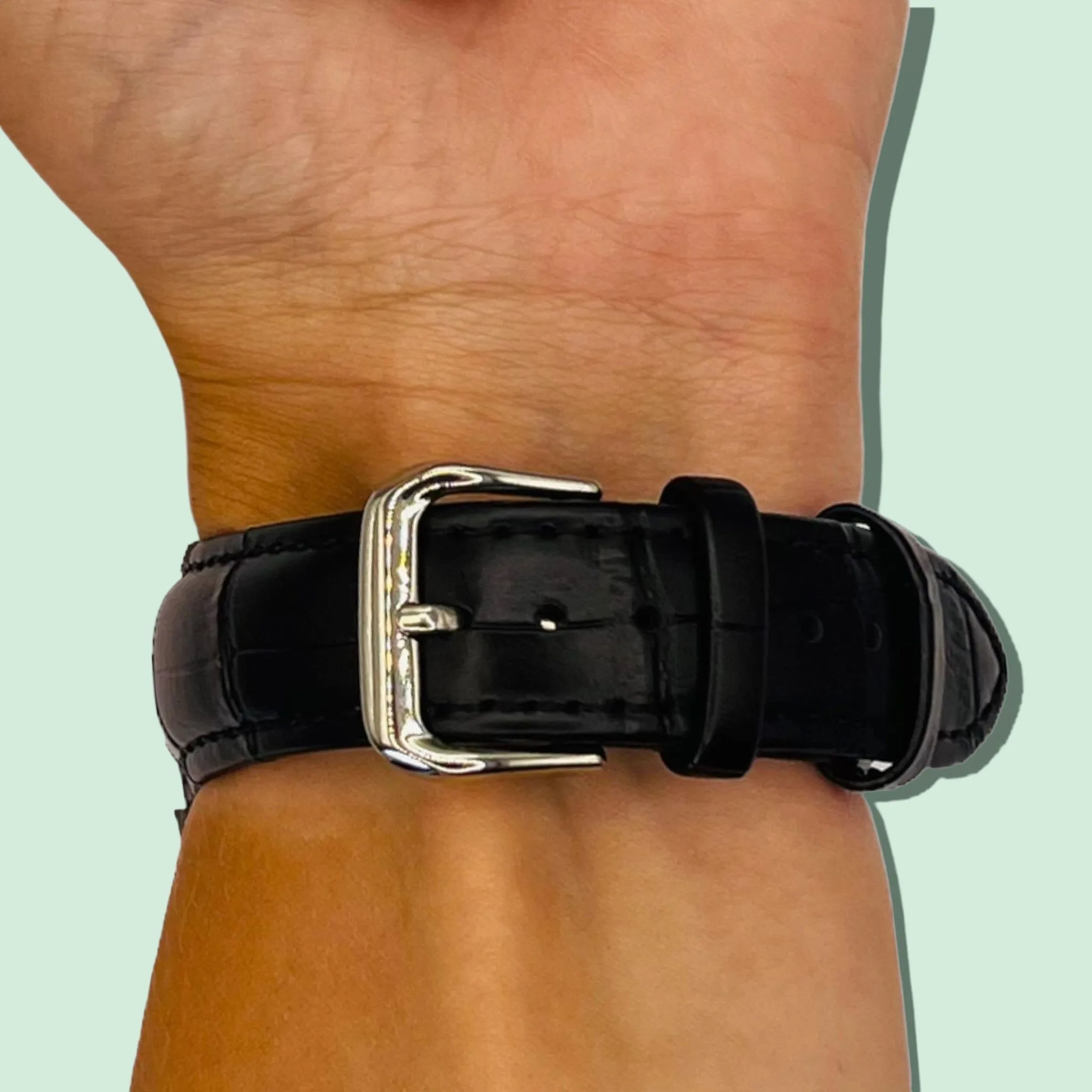 Snakeskin Leather Watch Straps Compatible with the Garmin Forerunner 165