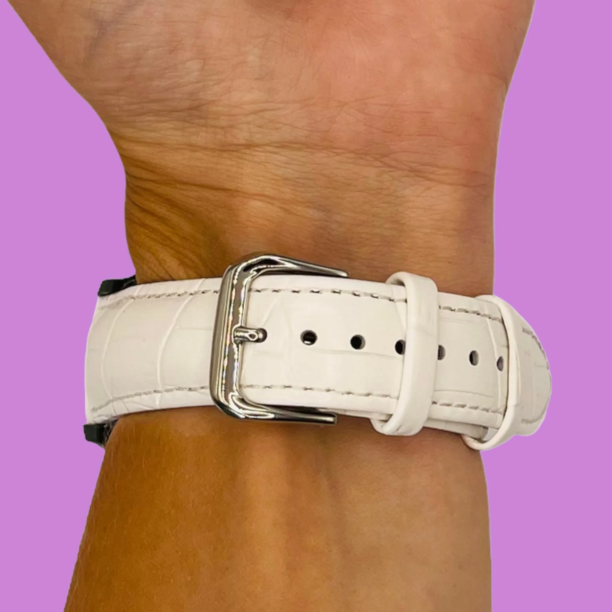 Snakeskin Leather Watch Straps Compatible with the Huawei Watch GT2 46mm