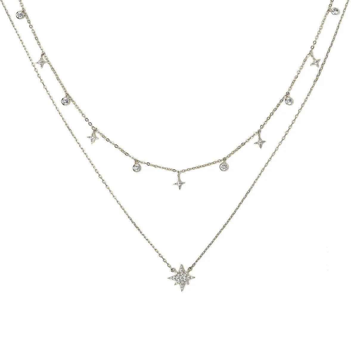 Stella Dangle Crystal Layered Trio