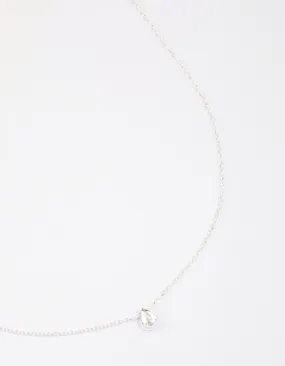 Sterling Silver Teardrop Pendant Chain Necklace