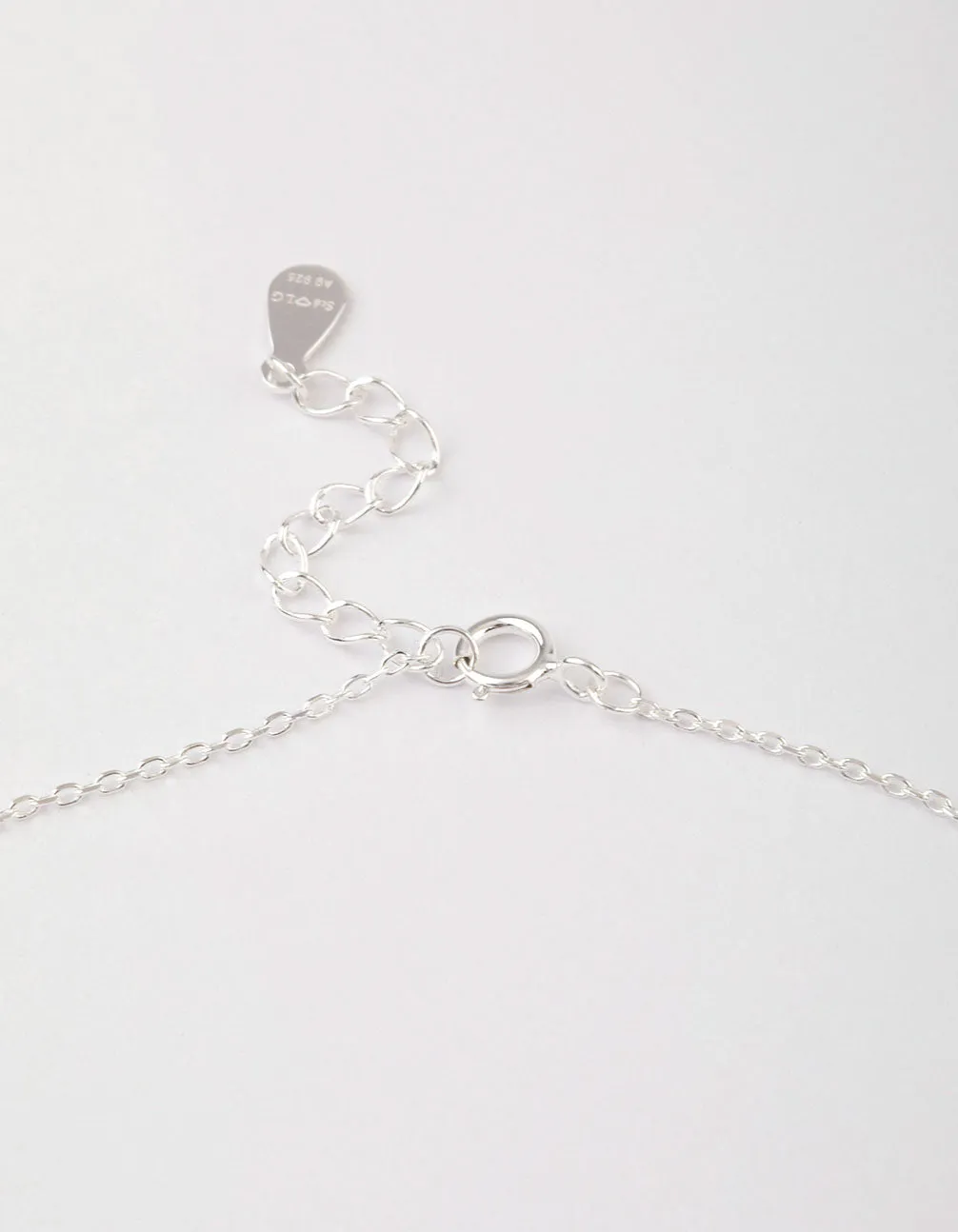 Sterling Silver Teardrop Pendant Chain Necklace