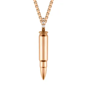 StingHD Bullet Pendant: 18K Rose Gold with Diamond Bale