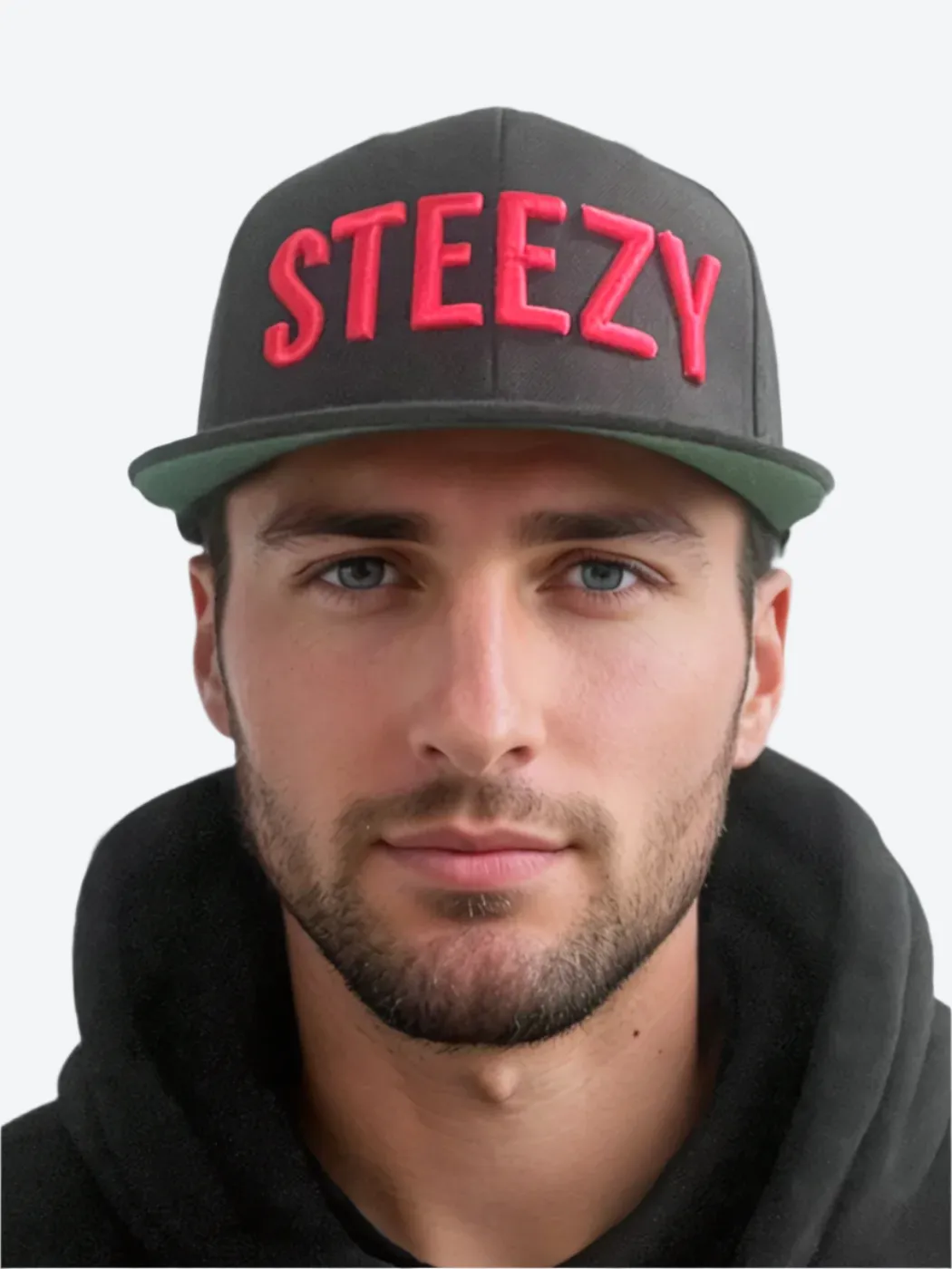 Straight Steezy Snapback Hat (Pink/Black)