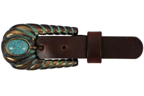 Streets Ahead Chocolate & Turquoise Stone Belt
