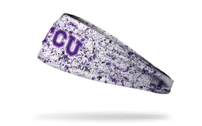 TCU: Splatter White Headband