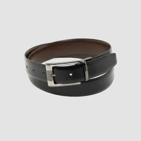 Ted Baker Crafti Reversible Leather Belt in Black