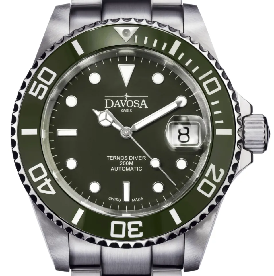 Ternos Ceramic Automatic 200m Green Diving Watch 16155570