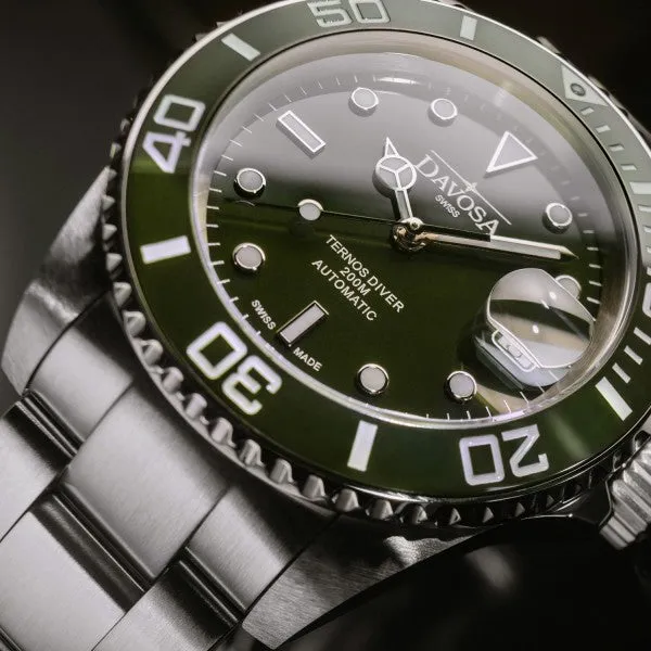 Ternos Ceramic Automatic 200m Green Diving Watch 16155570