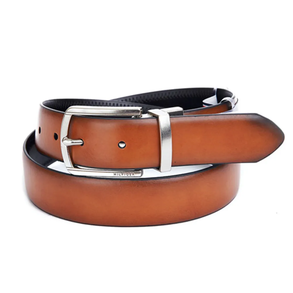 Tommy Hilfiger Men's 11TL02X188 32mm Polished Reversible Belt With Stitch